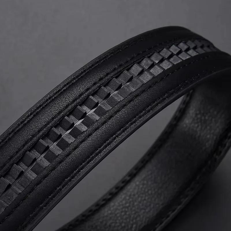 Ceinture à clic pour hommes, marque de luxe de styliste, ceintures en cuir véritable pour jeans, bou