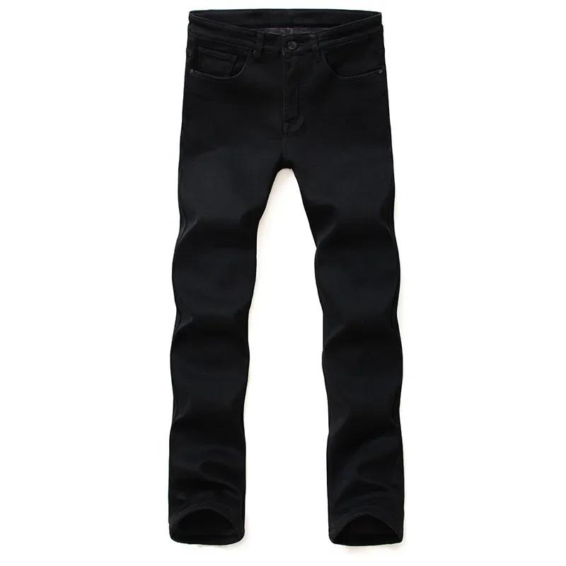 Printemps automne hommes classique marque de mode jean Homme homme doux Stretch noir Biker Masculino