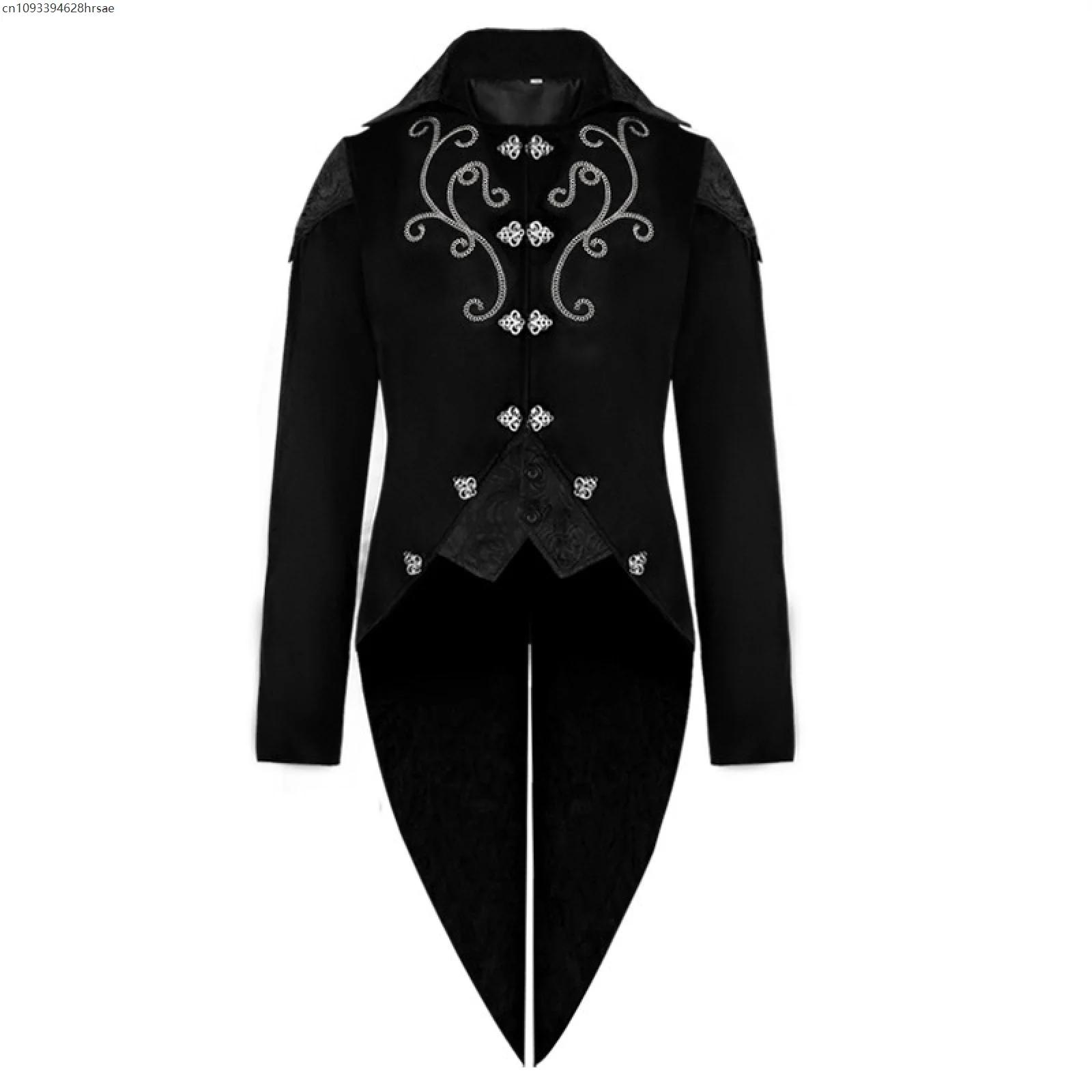Veste noble victorienne pour hommes, Cosplay médiéval, Pirate Tuexdo, robe Renaissance, manteau de q