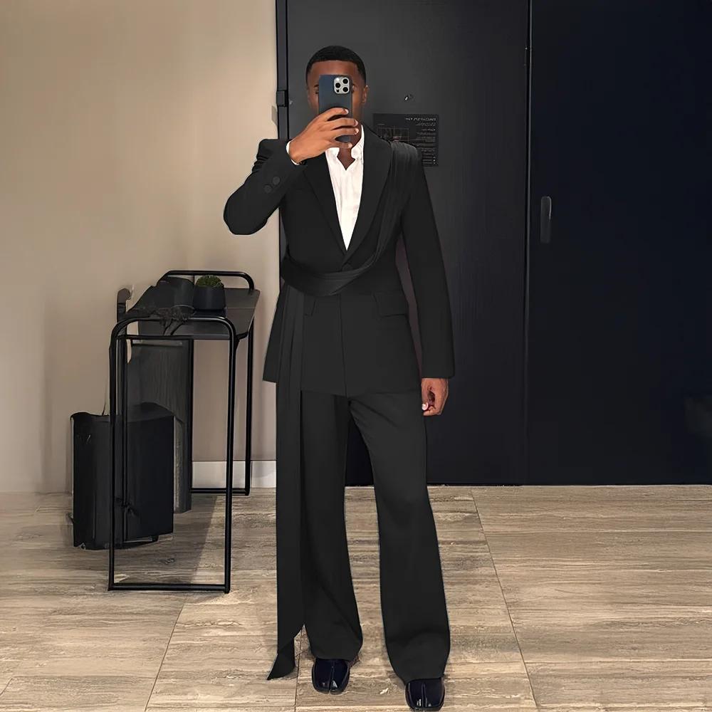 Costume 2 pièces bordeaux pour hommes, smoking de marié de mariage, Blazer à la mode, pantalon haut 
