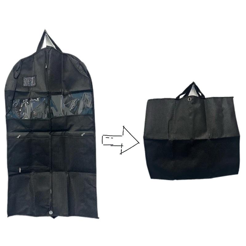 Sac de costume de voyage avec fermeture à glissière, organisateur de rangement de vêtements suspendu