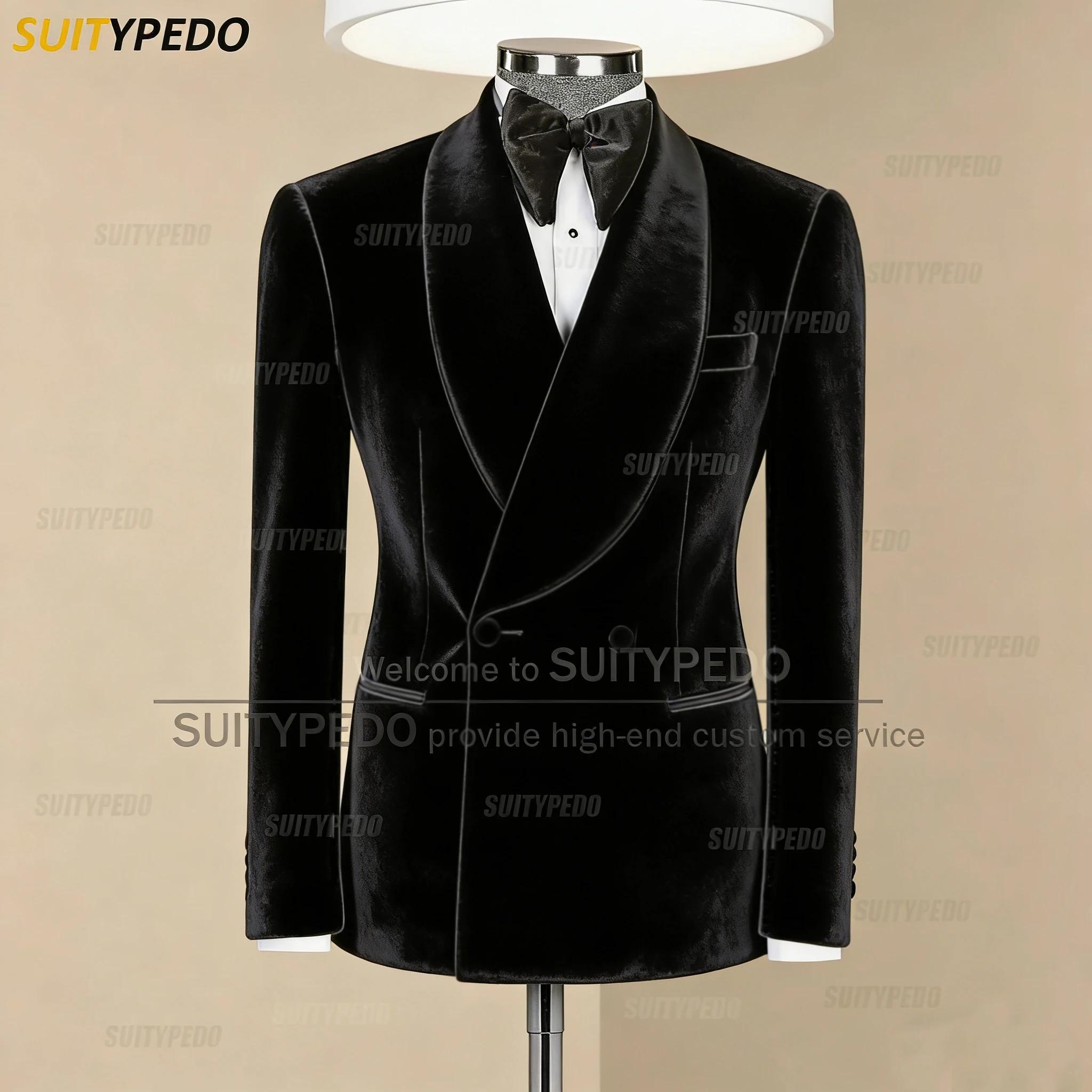 Bref bordeaux velours hommes costume manteau formel mariage marié châle revers veste Forma soirée él