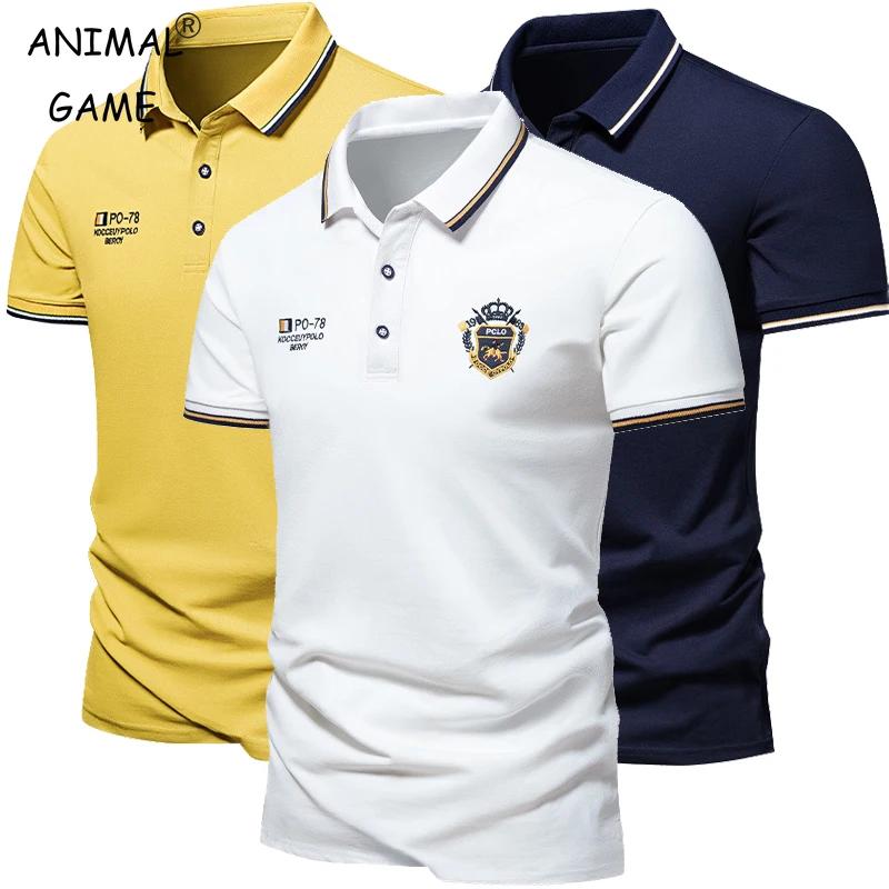 Nouveaux hommes polos brodés été à manches courtes chemise de luxe haut décontracté revers T-shirt r