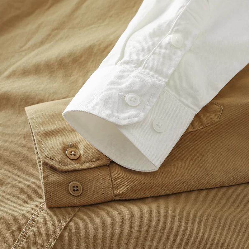 Dukeen chemise à manches longues hommes printemps et automne coton Senior sens de décontracté couleu