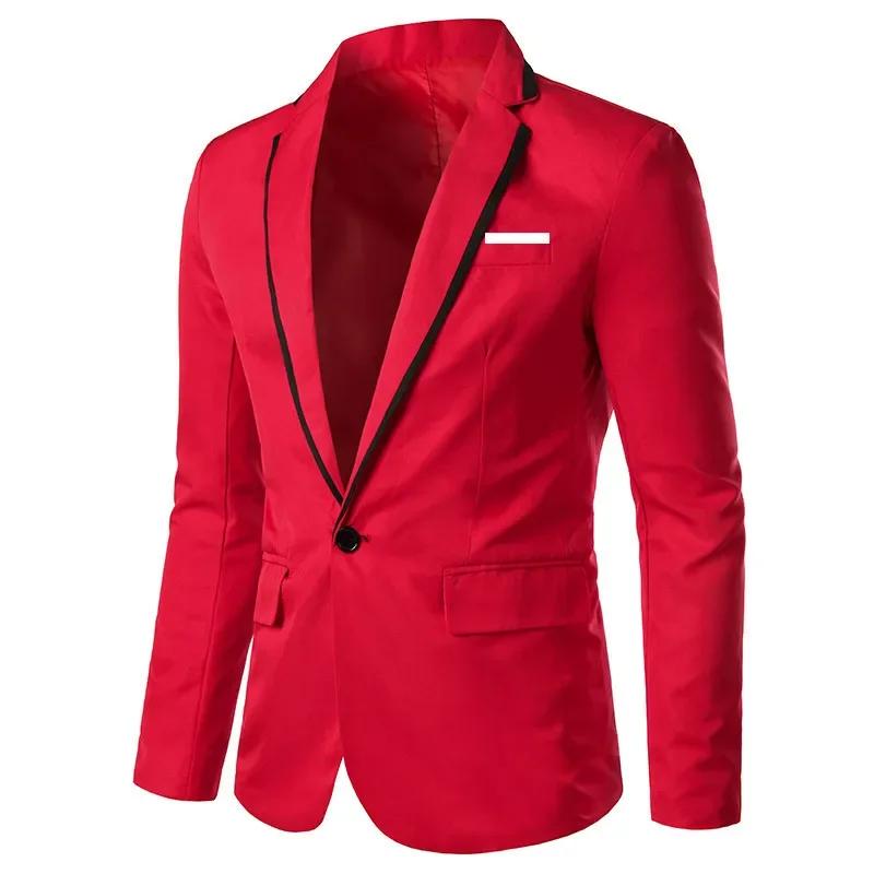 Amazon – costume transfrontalier pour hommes, bloc de couleurs, Style européen, Slim Fit, vêtements 
