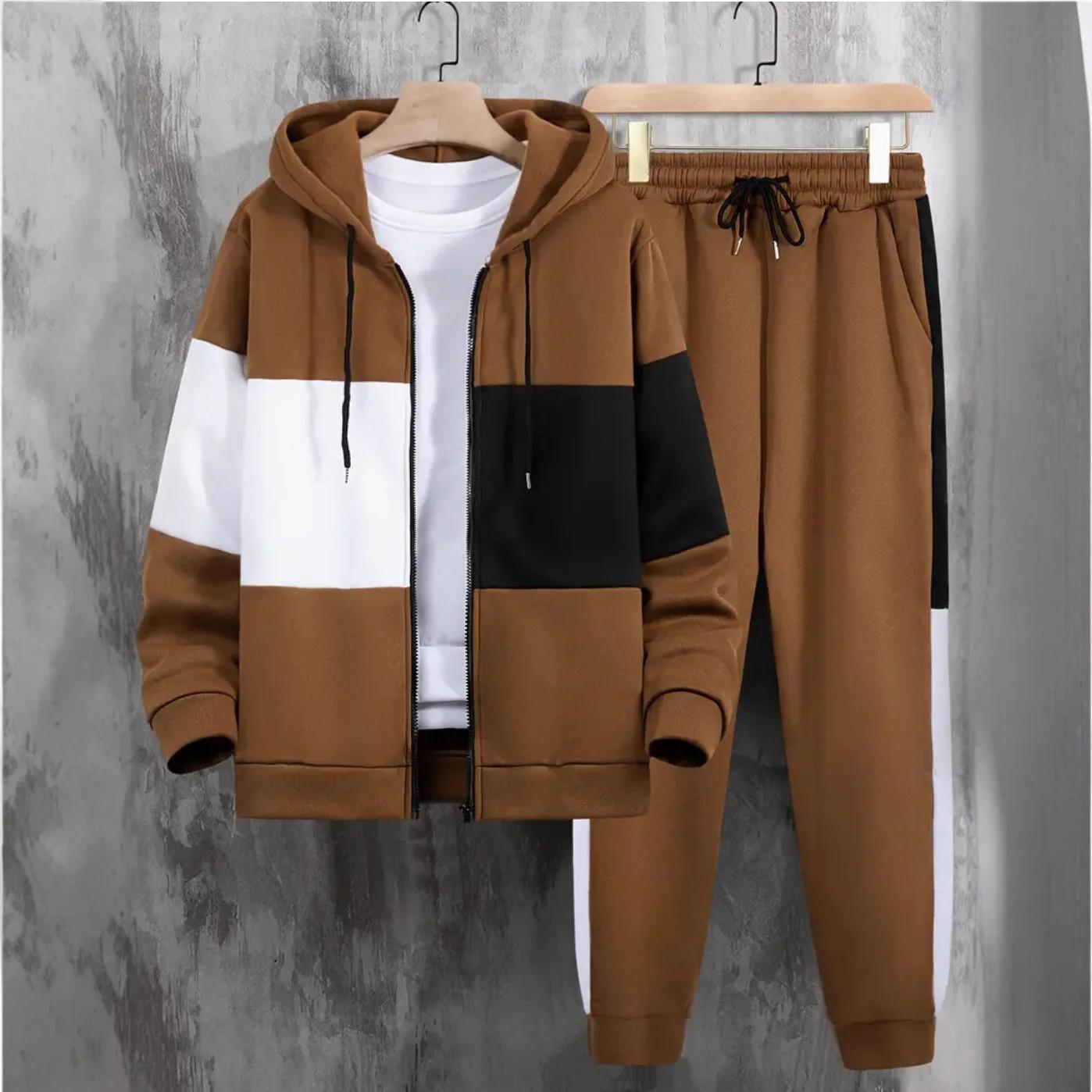 Costume cardigan pour hommes, sweat-shirt décontracté et confortable, couverture à fermeture éclair,