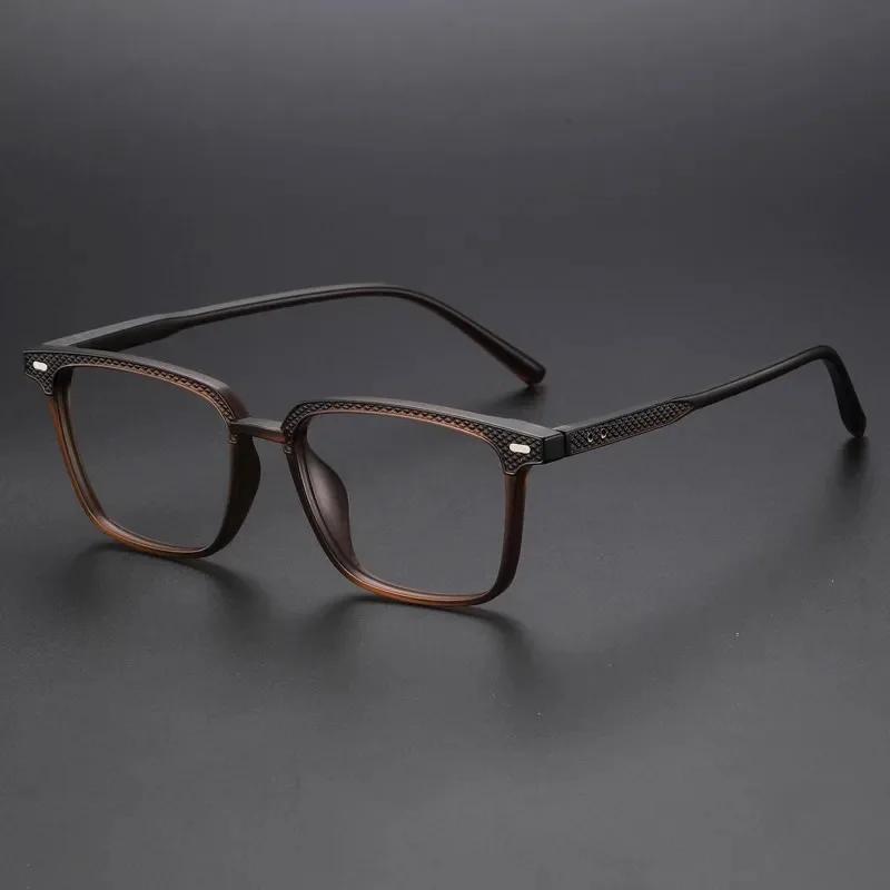 MOMOJA hommes classique carré lunettes cadre rétro affaires cadre décoratif femmes luxe optique lune