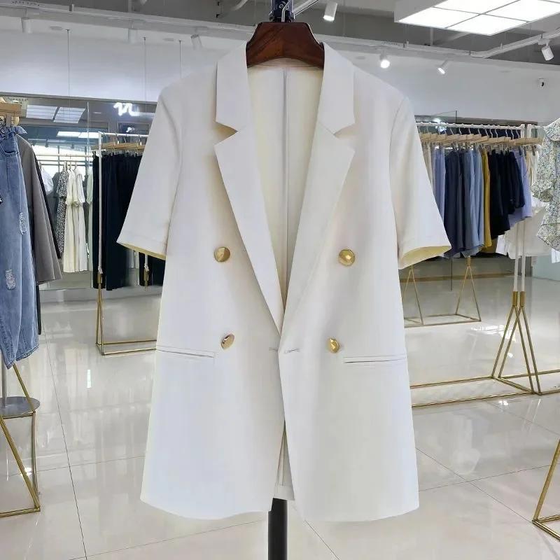 Veste de costume d'été à manches courtes, à la mode, haut de gamme, tempérament décontracté, Style f