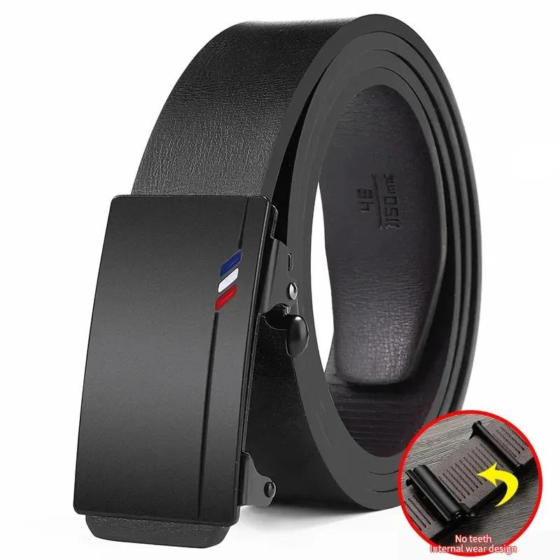 Nouveau produit ceinture hommes de haute qualité sans dents boucle automatique décontracté hommes ce