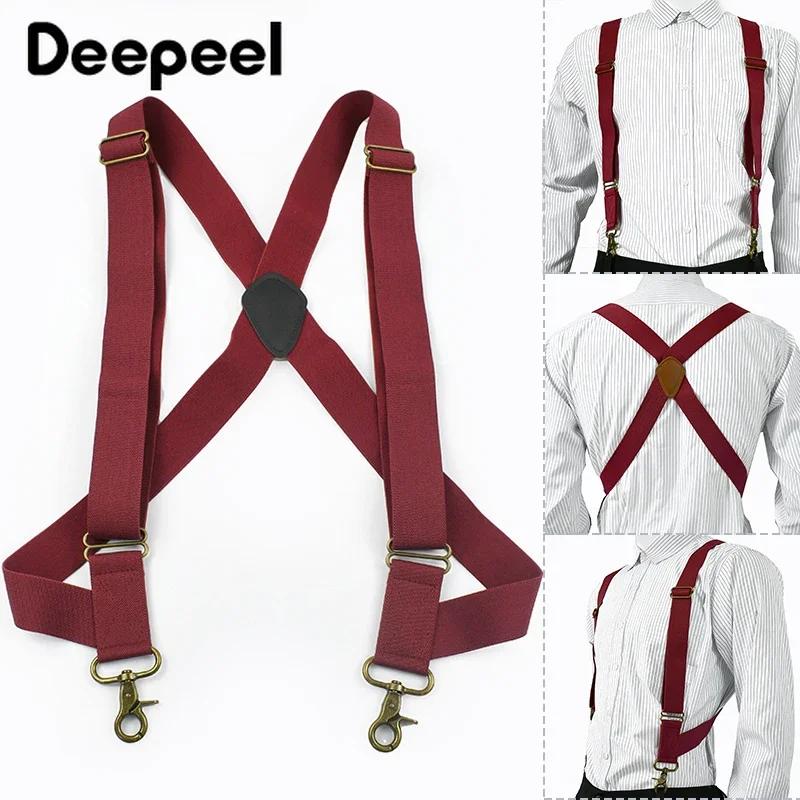 Bretelles Deepeel Réglables pour Homme Adulte, Bretelles de Costume artificiel astiques, Bretelles S