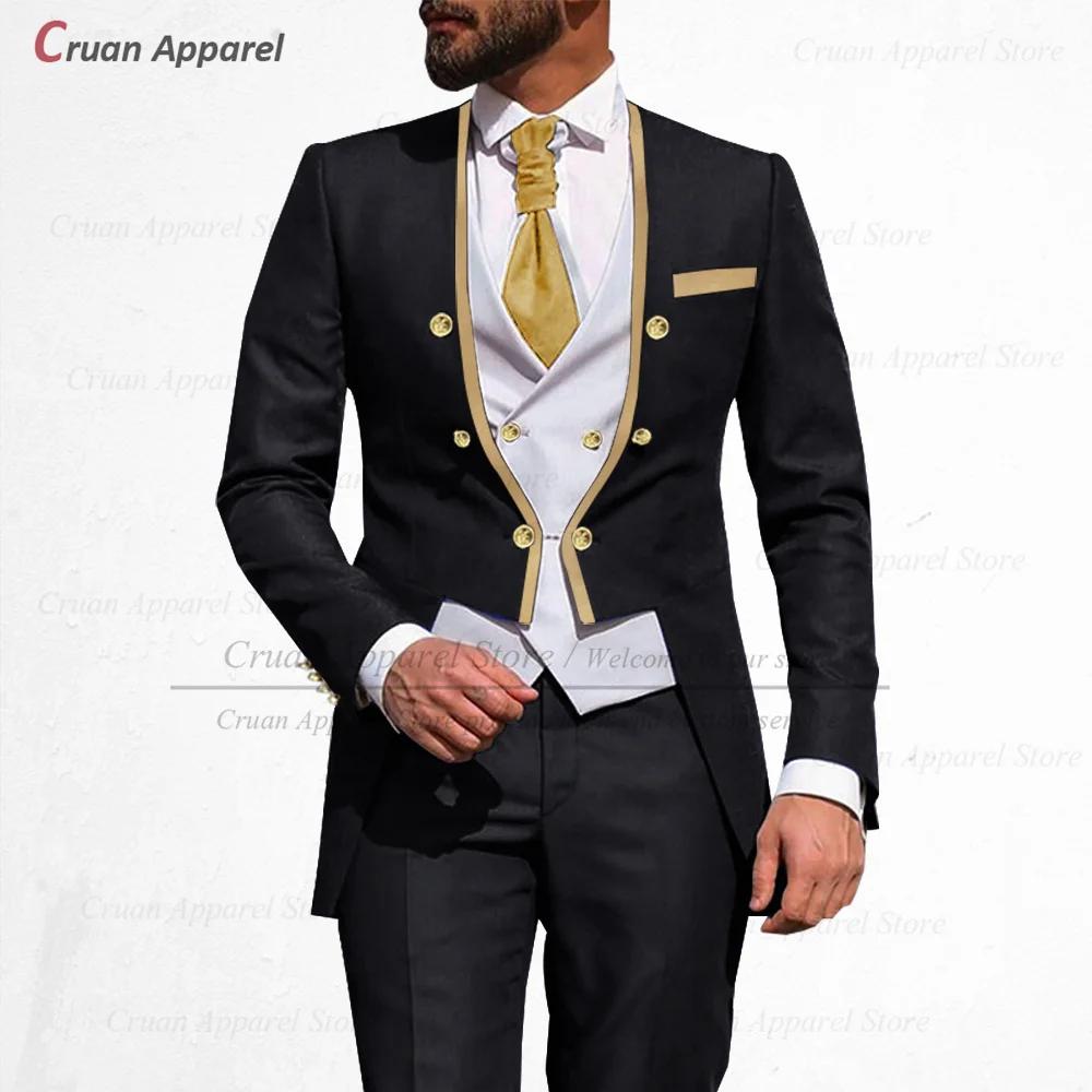 Costume bleu Royal pour hommes, 3 pièces, coupe cintrée, pour mariage, meilleur homme, smoking, Doub