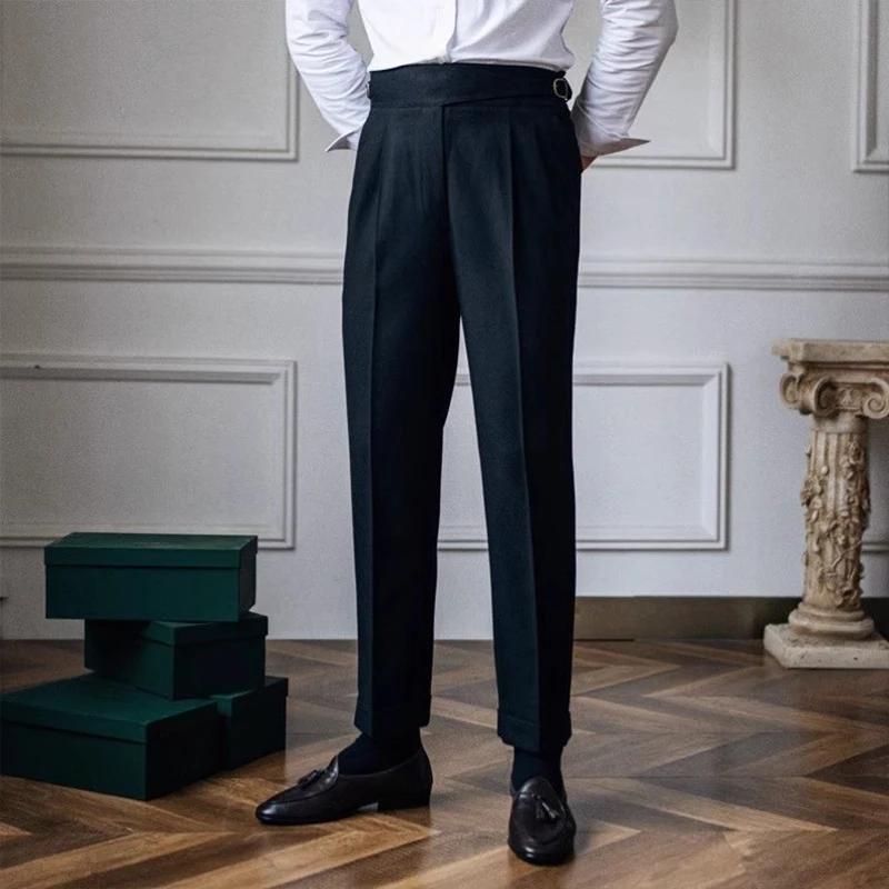 Naples Slim-Fit fur s Pants pour hommes, observateur, Luxe, Mode, Décontracté, Solide, Document, Bri