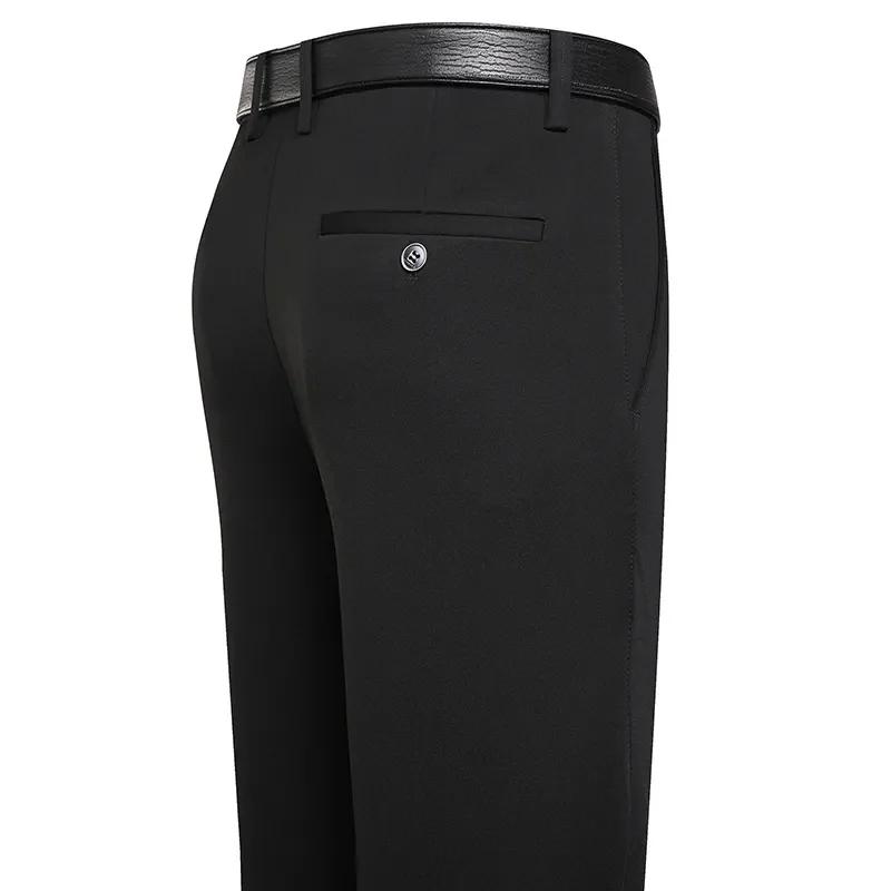 Pantalon de costume pour hommes, pantalon d'affaires décontracté, robe formelle, pantalon droit élas