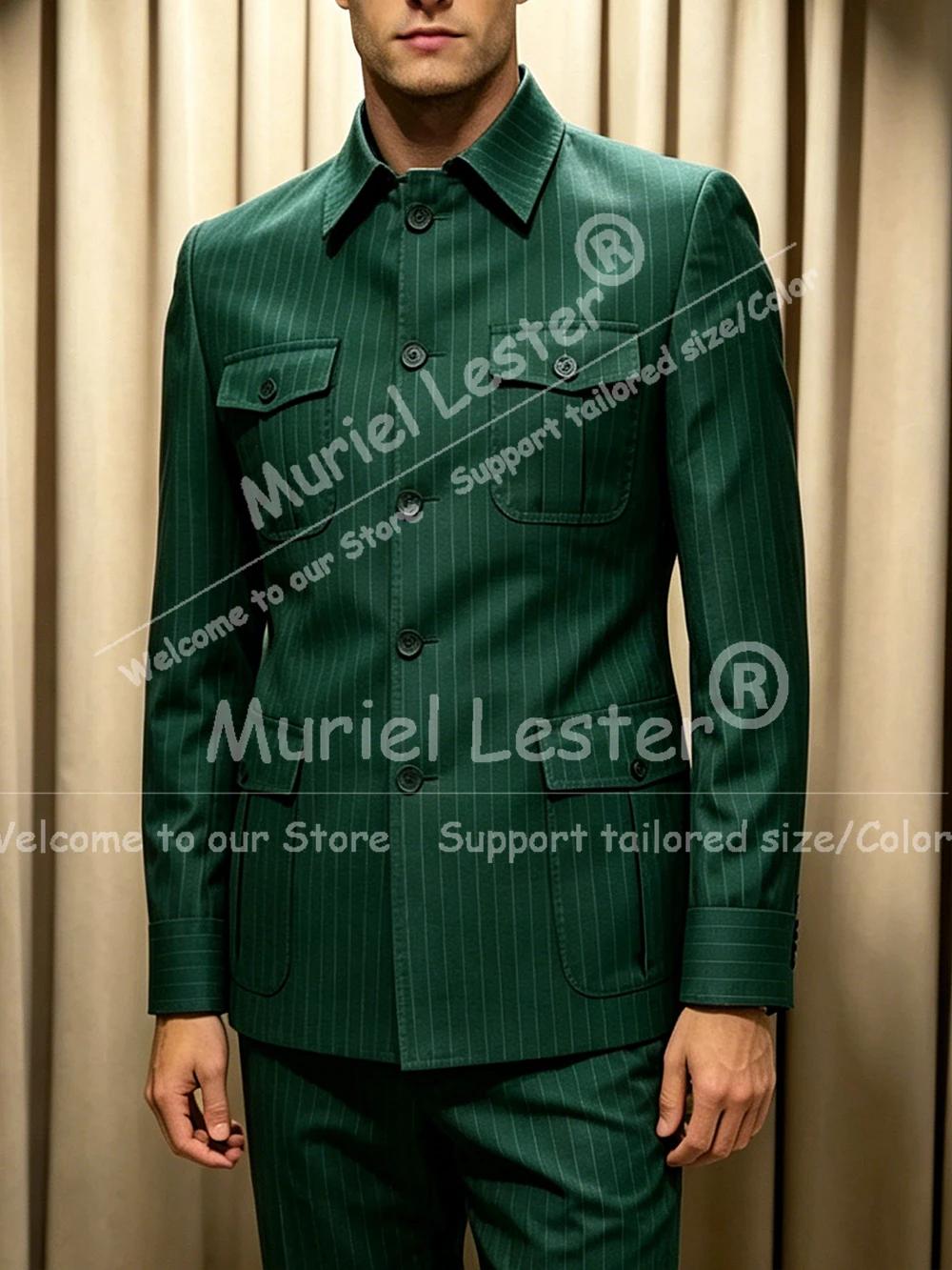 Costume d'affaires classique pour homme, ensemble 2 pièces, veste et pantalon style safari, smoking 