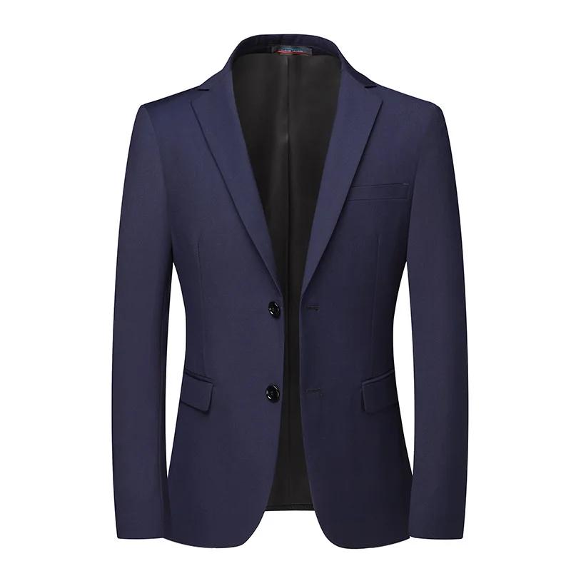 Nouvelle Arrivée 2026 – Blazer Homme Bleu Marine Uni et Noir, Veste de Costume Formelle à Simple Bou