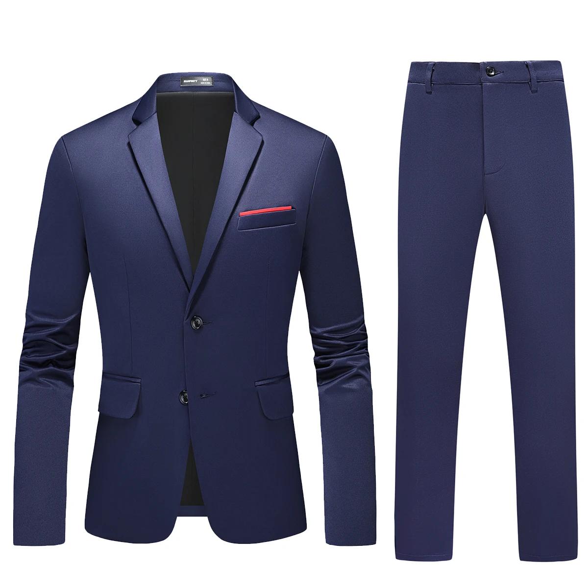 Ensembles de costumes élégants pour hommes - Ensemble de smoking ajusté pour mariages et occasions f