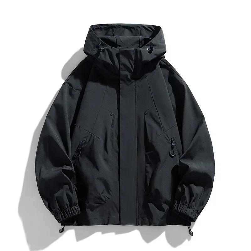 Veste imperméable homme, veste softshell pour le camping et la randonnée en plein air, coupe-vent, g