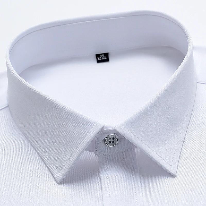 Chemise pour hommes à manches longues col montant (col Mandarin) poche plaquée unique chemises habil