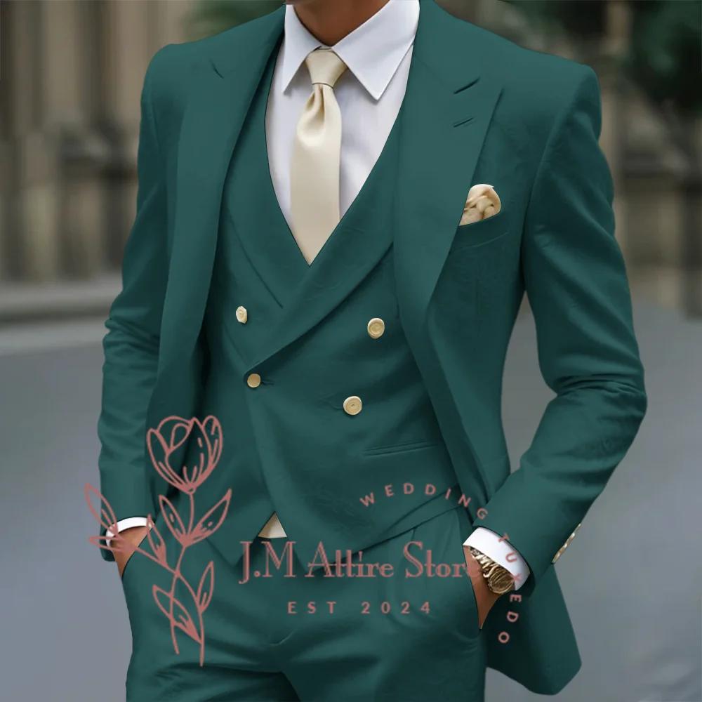 Costume 3 pièces en Jacquard blanc pour hommes, veste, gilet, pantalon, formel, élégant, ensemble su
