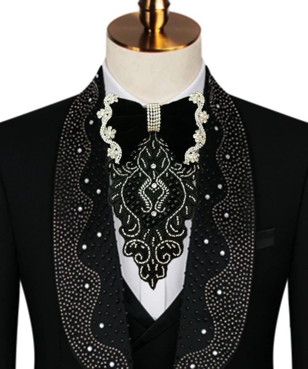 Cravate pour hommes, Design Original, bijoux faits à la main, haut de gamme, costume de Banquet d'af