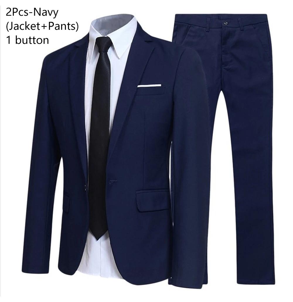 Ensemble de costume pour homme 3 pièces, couleur unie, coupe ajustée, formel, pour le bureau, veste 