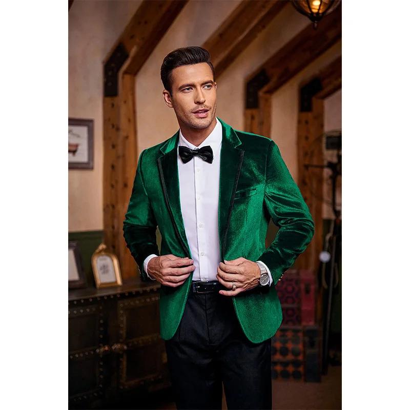 Veste de costume décontractée en velours pour homme, légère, printemps-automne, style occidental jeu