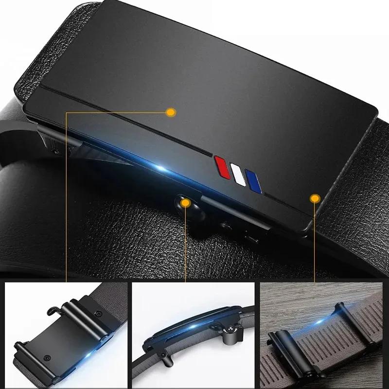 Nouveau produit ceinture hommes de haute qualité sans dents boucle automatique décontracté hommes ce