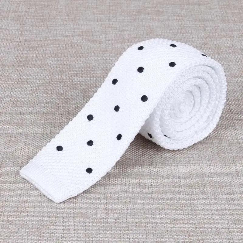 Costumes pour hommes cravate en tricot cravate unie pour fête de mariage smoking décontracté points 