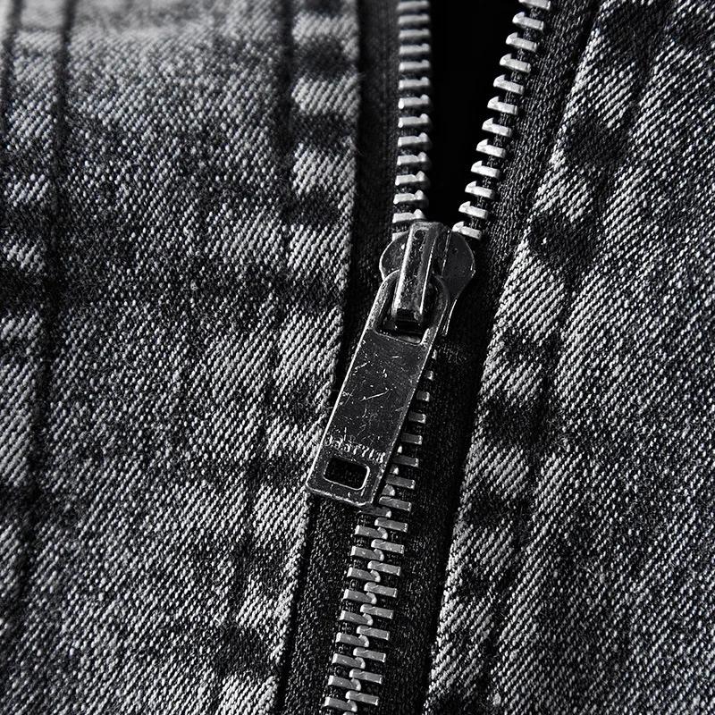 Blouson aviateur en denim vintage pour hommes