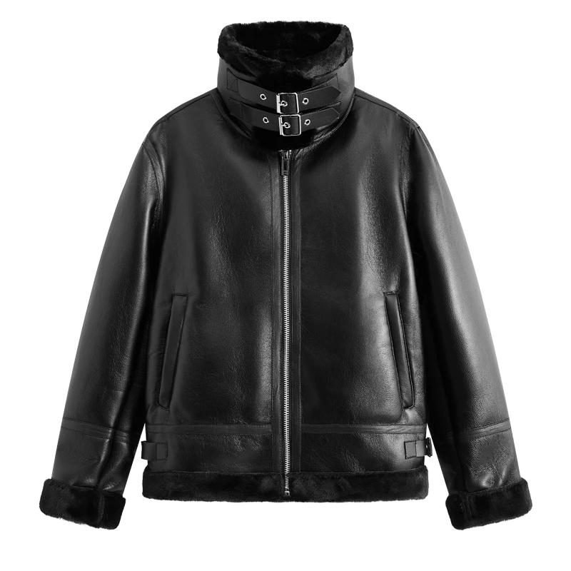 Veste en cuir d'agneau rétro pour hommes
