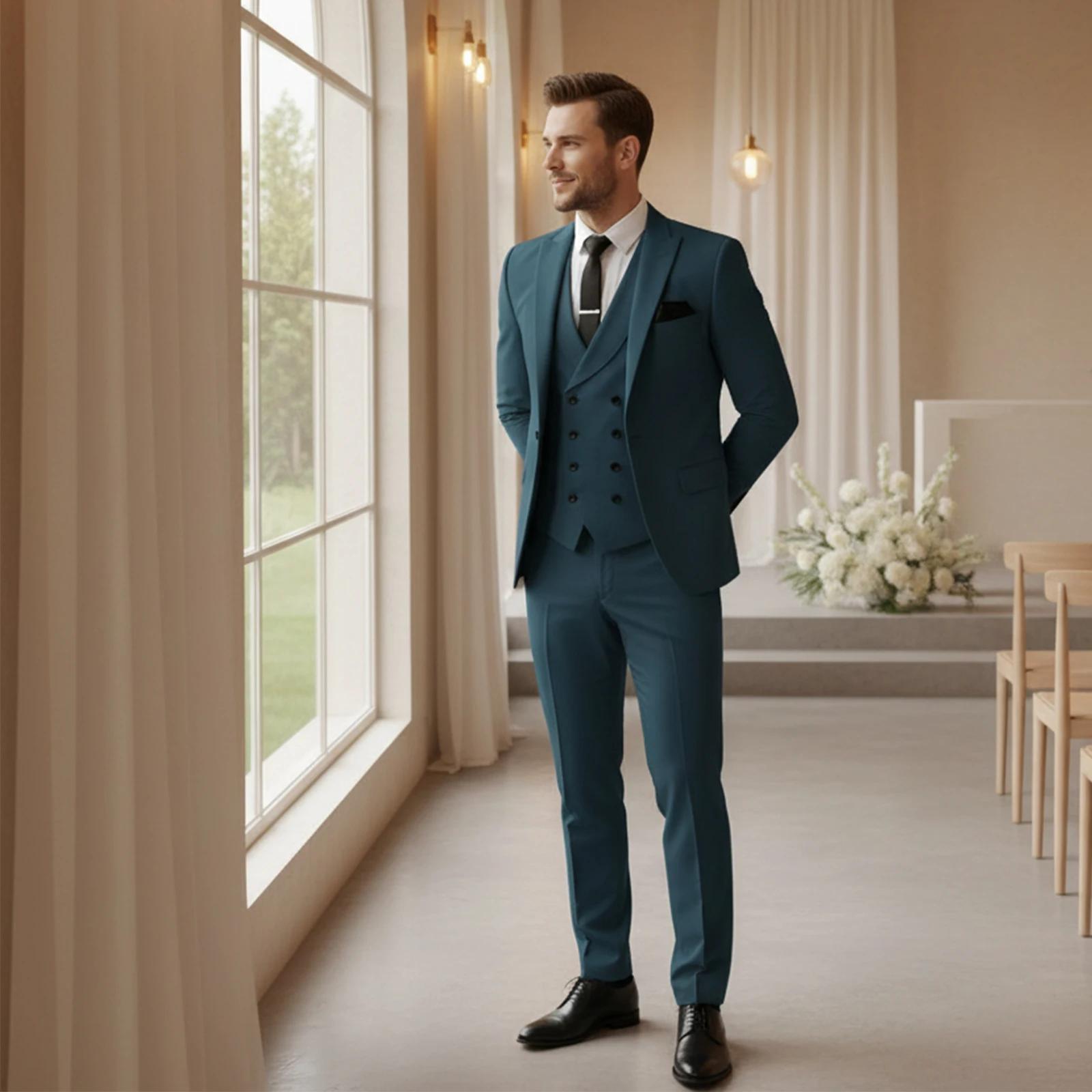 Costumes 3 pièces croisés pour hommes