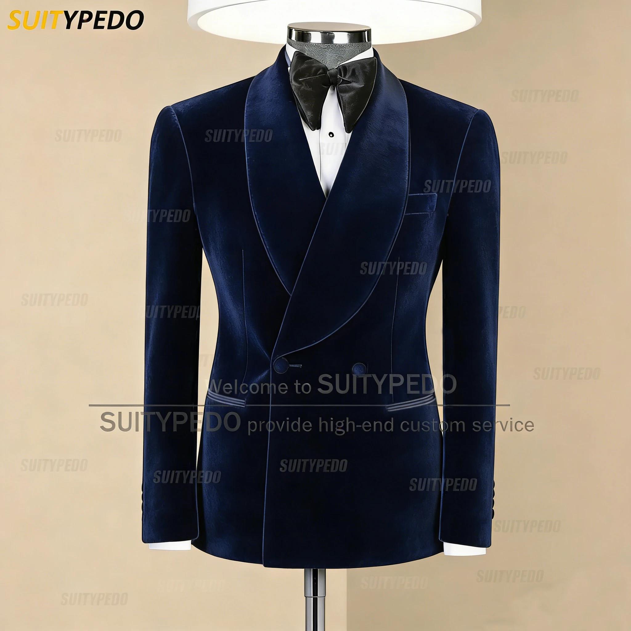 Bref bordeaux velours hommes costume manteau formel mariage marié châle revers veste Forma soirée élégant mâle smoking (un Blazer)