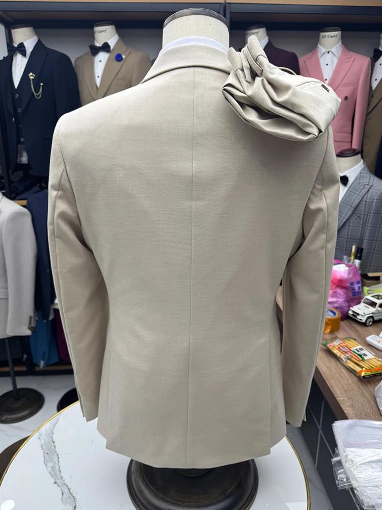 Ensemble de costume élégant décontracté 3 pièces pour homme