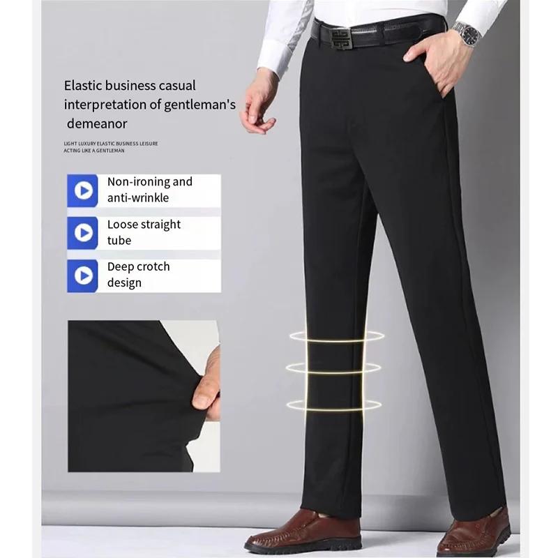 29-42 hommes été mince mode affaires costume décontracté pantalon pantalons longs
