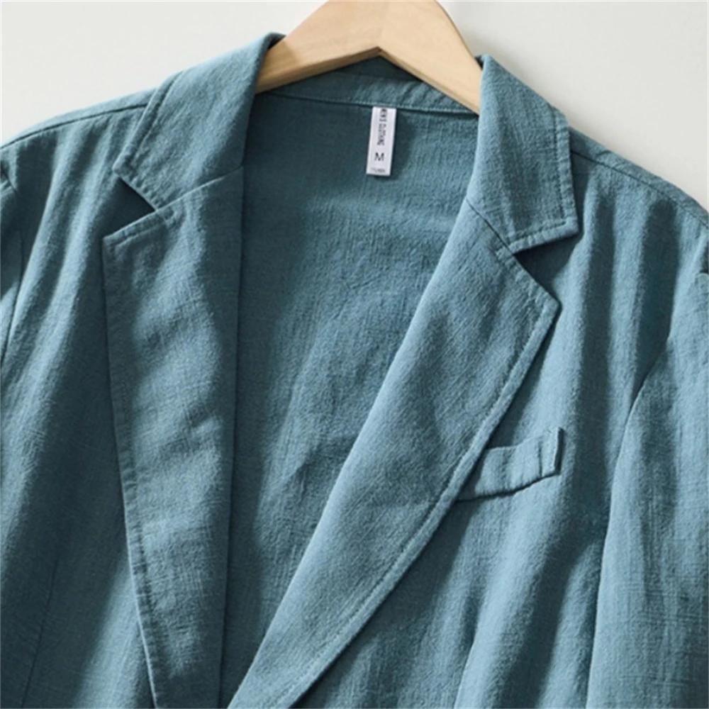 Veste de costume en lin pour hommes