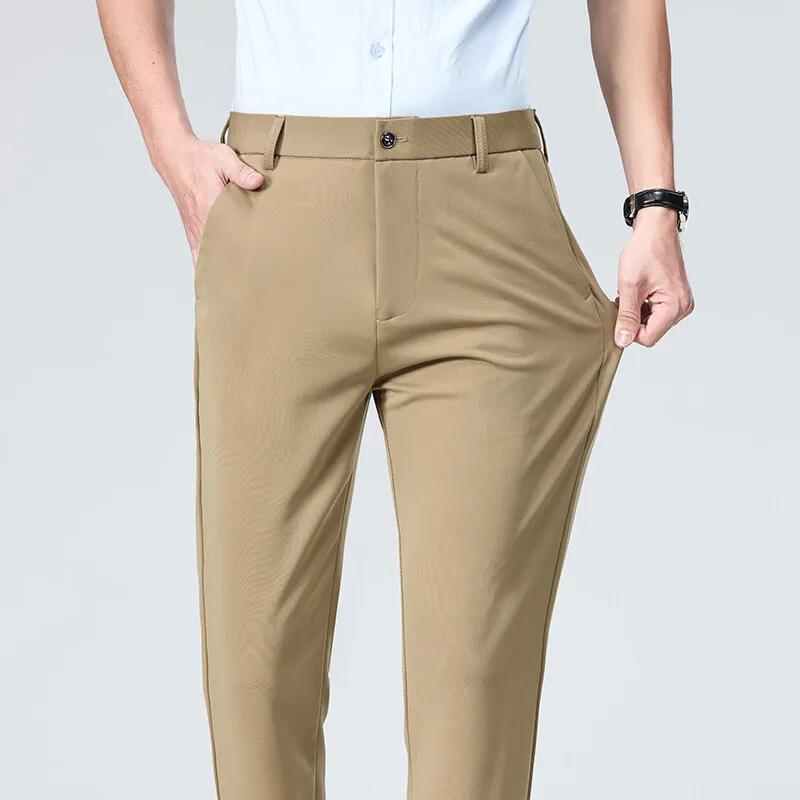 Pantalon de costume droit pour hommes