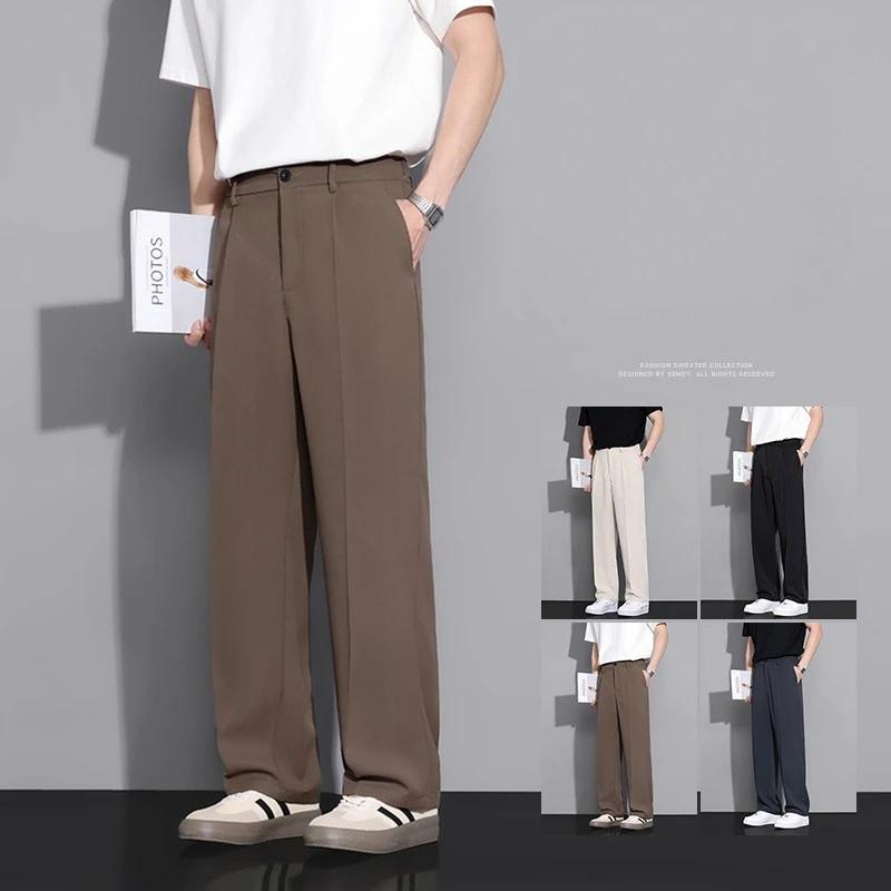 Pantalon de costume beige pour homme