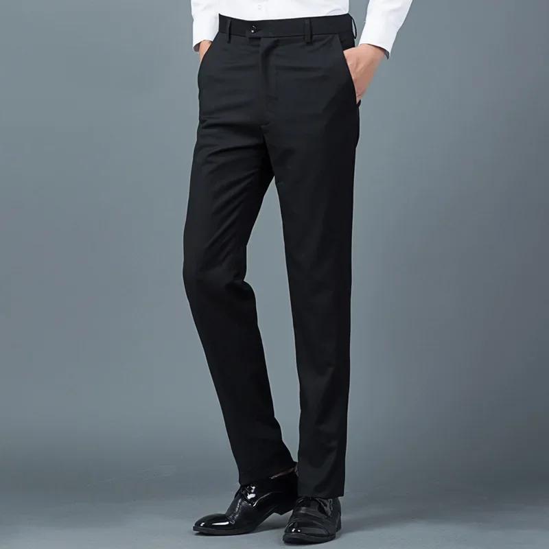Pantalon de costume noir décontracté pour hommes