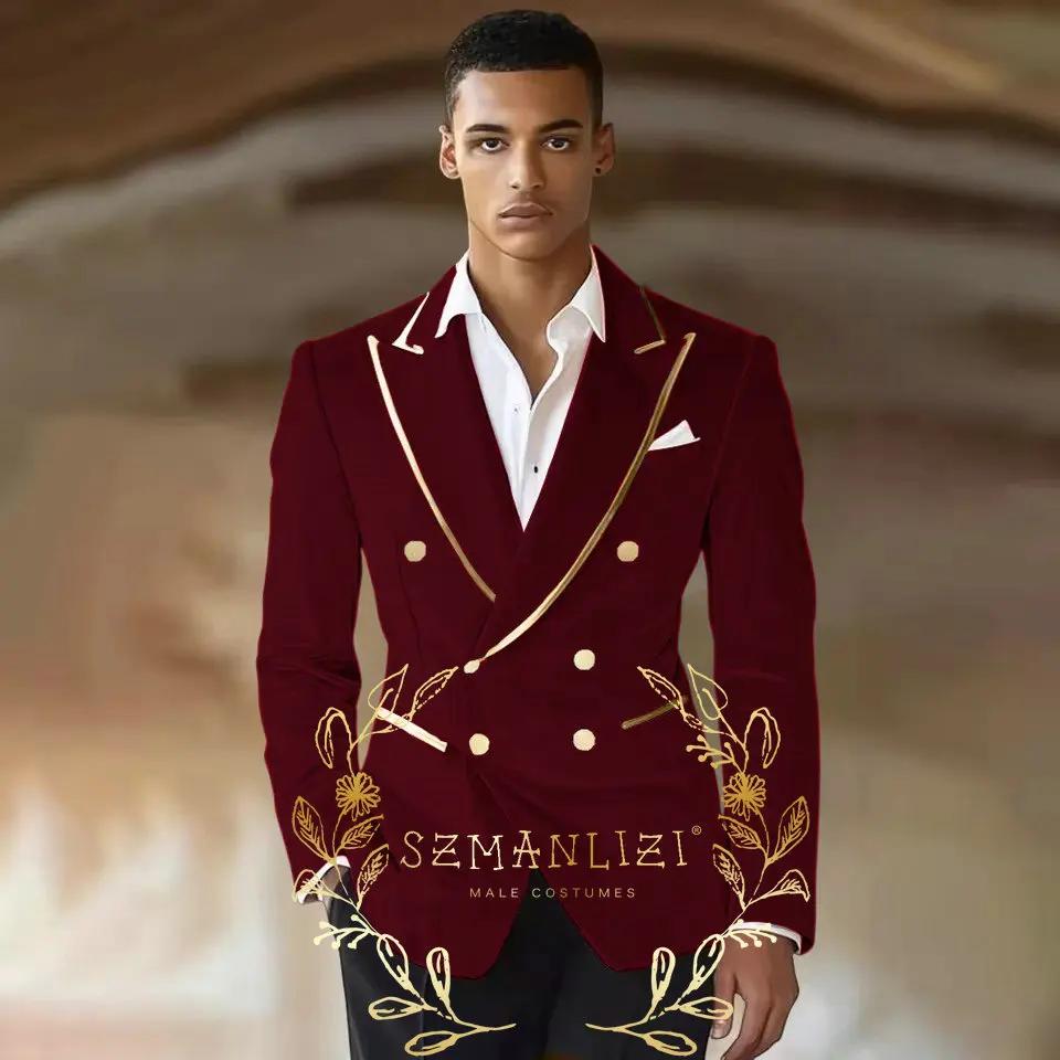 Costumes en velours pour hommes