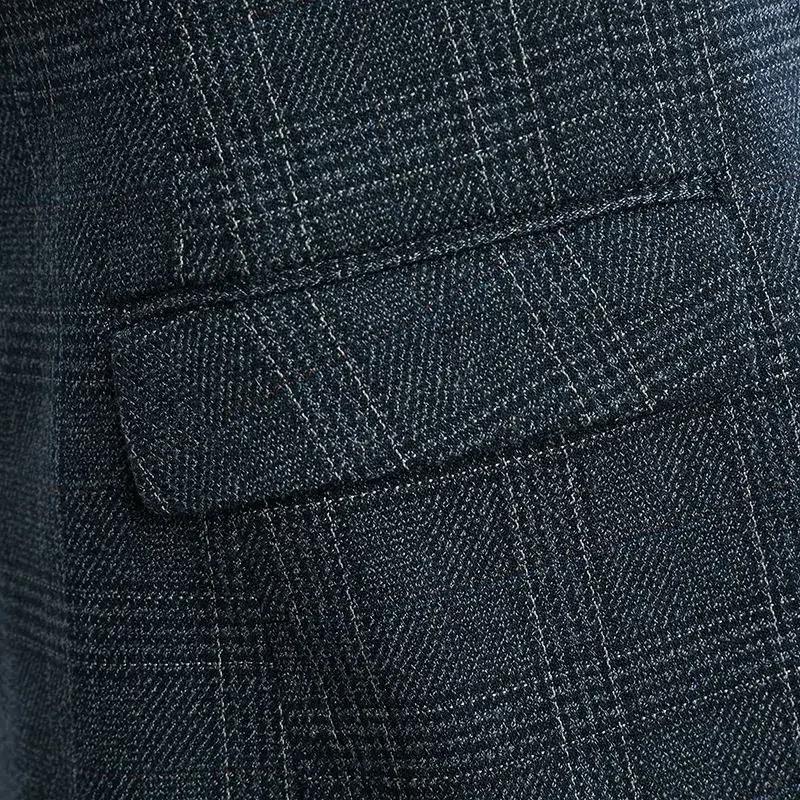 Costume en lin (Blazer + Gilet + Pantalon) pour homme – Style britannique