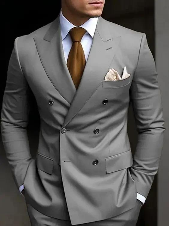 Costumes pour hommes à Double boutonnage vert menthe