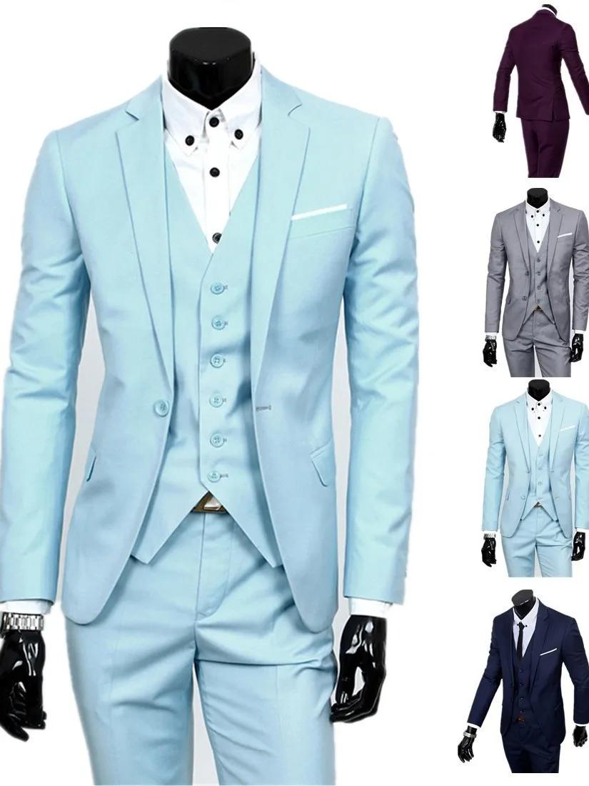 Slim Fit meilleur homme costume hommes d'affaires décontracté sur mesure veste et pantalon Ensemble à la mode Style urbain fermeture à bouton unique