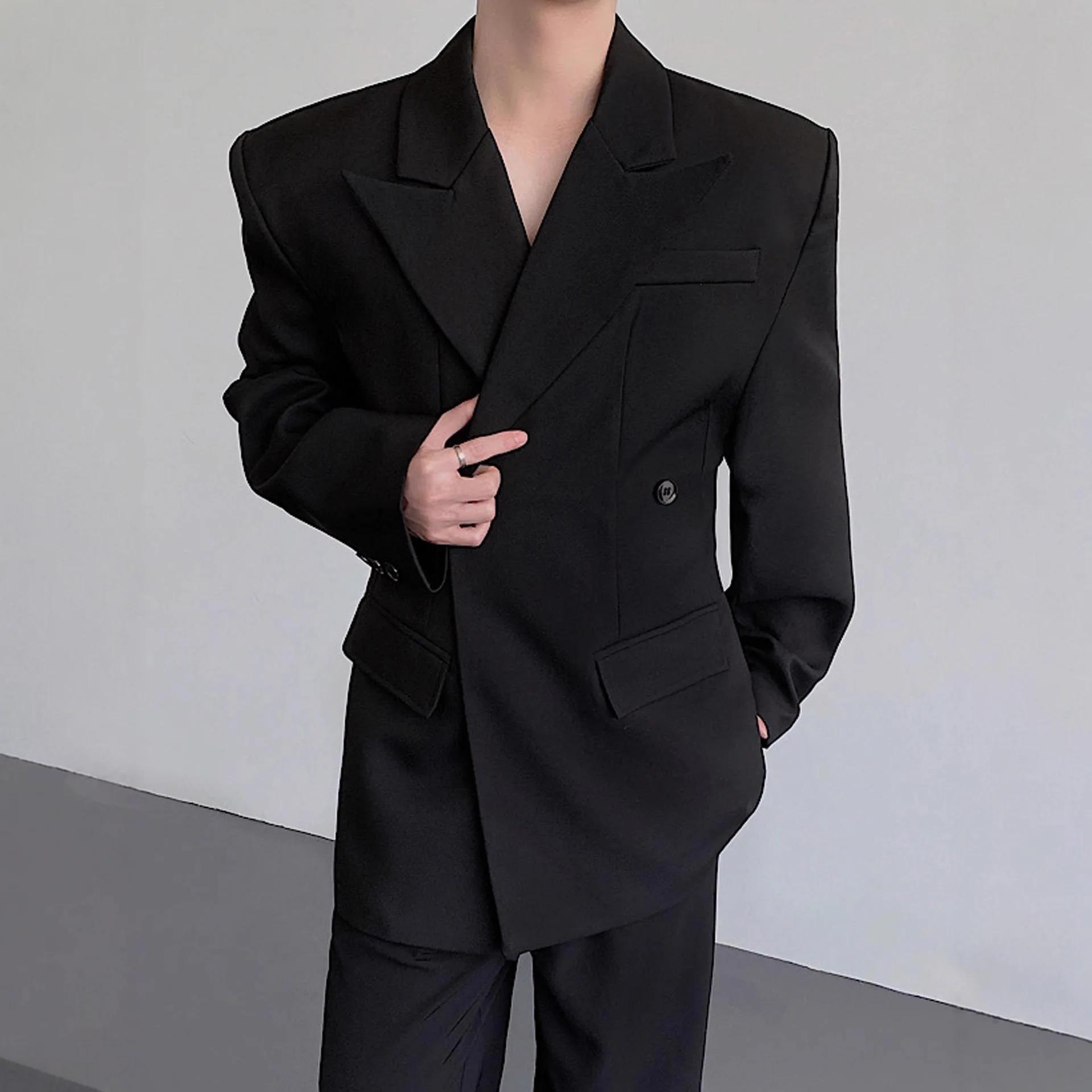 Veste de costume décontractée noire pour homme