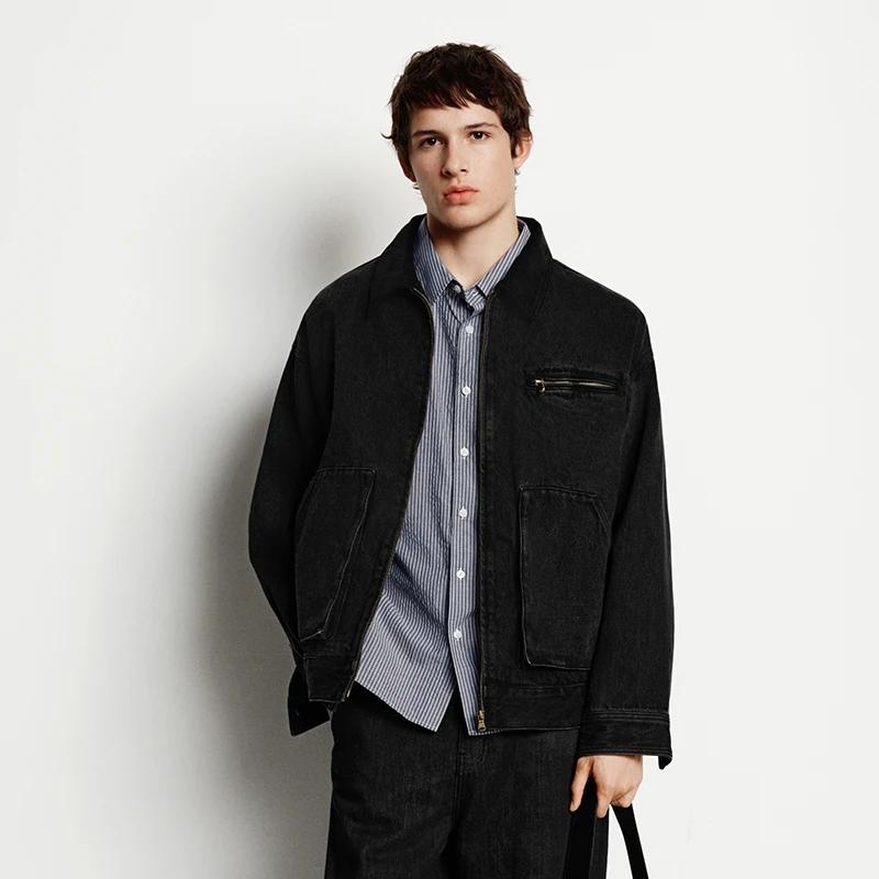 Semir Denim veste hommes Vintage Detroit Style vêtements de travail pur coton décontracté extérieur manteau 2025 automne hiver mode