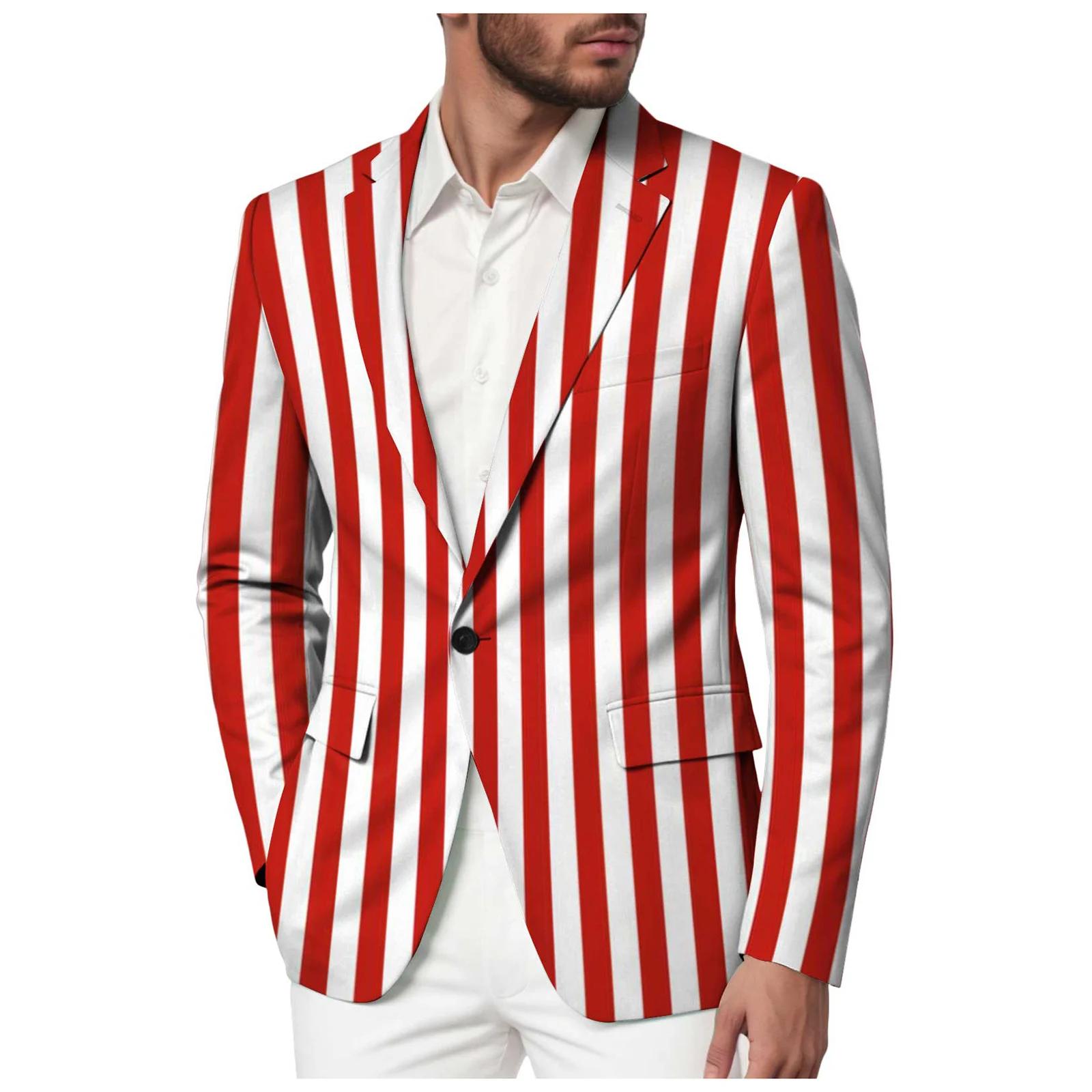 Veste de costume rayée pour hommes