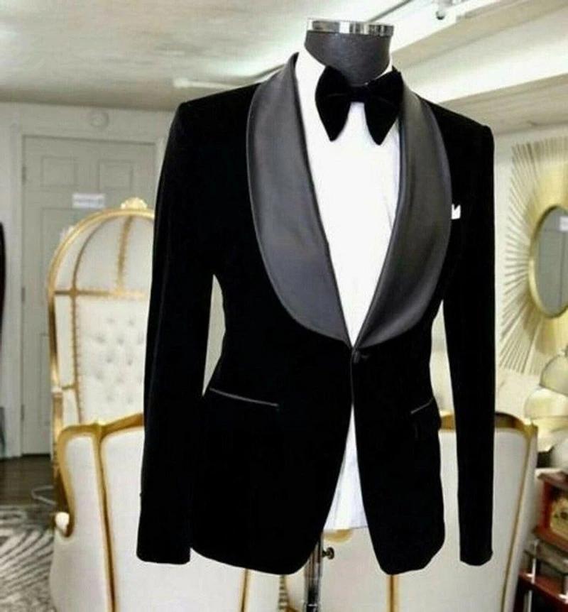 Nouvelle Veste en Velours Noir Tendance pour Homme