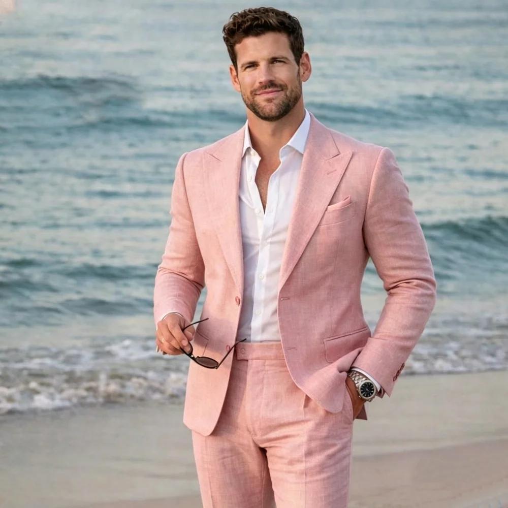 Costume d'été en lin pour homme