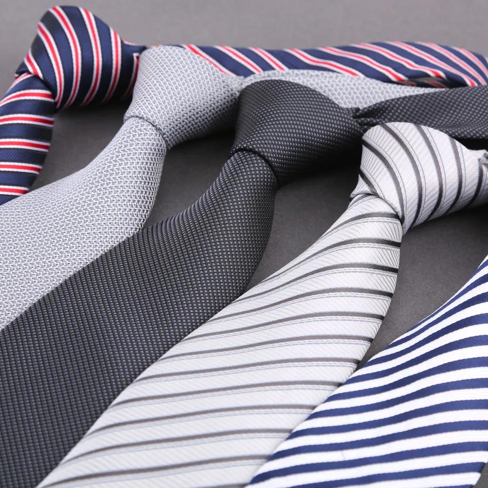 Cravate classique à rayures Jacquard pour hommes