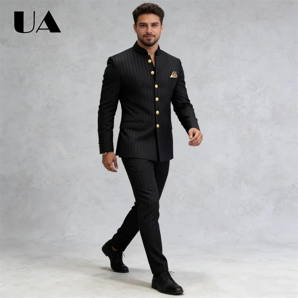 Ensemble de costume 2 pièces pour homme Stripe