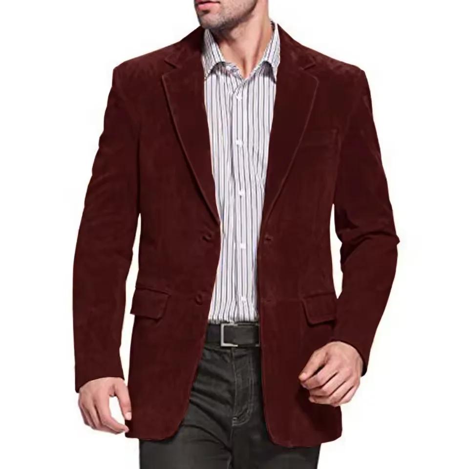 Blazer de luxe en daim pour hommes